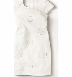 Boden Embroidered Shift Dress, White 34129643