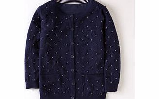 Boden Embroidered Spot Cardigan, Blue,White 34035618