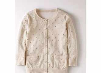Boden Embroidered Spot Cardigan, White,Blue 34035691