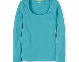 Boden Essential Scoop Neck Tee, Capri Blue,Bright