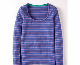 Boden Essential Scoop Neck Tee, Light Bluebell/Dolly
