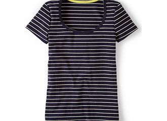 Boden Essential Short Sleeve Tee, Navy/Ivory,Bright