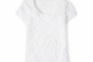 Boden Everyday Scoop Top, White,Blue,Blackcurrant