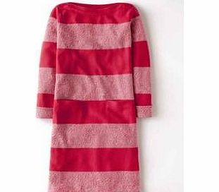 Boden Evie Knitted Dress, Deep Red/Ivory,Navy/Ivory