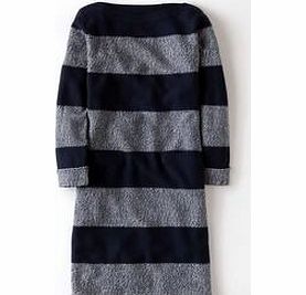Boden Evie Knitted Dress, Navy/Ivory,Deep Red/Ivory