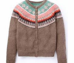 Boden Fair Isle Cardigan, Mouse,Blue 34255430