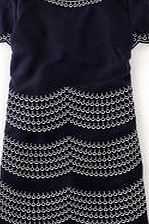 Boden Fancy Embroidered Dress, Navy/Ivory 34319962