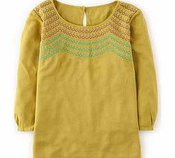 Boden Fancy Embroidered Top, Gold 34316869