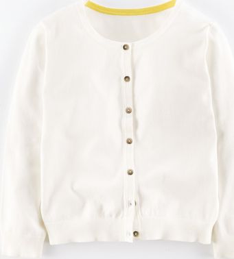 Boden Favourite Cropped Cardigan Ivory Boden, Ivory