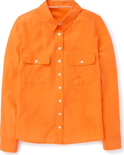 Boden Fleur Silk Shirt Orange Boden, Orange 34736892