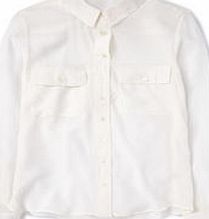 Boden Fleur Silk Shirt, White 34736793