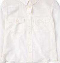 Boden Fleur Silk Shirt, White 34736819
