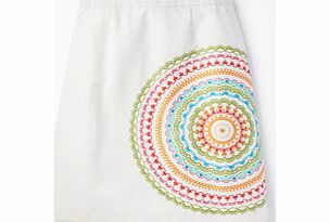 Boden Florence Skirt, White,Hot Pink,Mediterranean