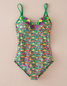 Boden Flower Ruffle Swimsuit WS019