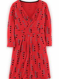 Boden Gathered Band Tunic, Bright Red Trailing Spot