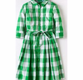 Boden Gingham Shirt Dress, Grassy Green