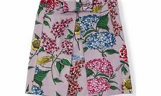 Boden Grace Skirt, Lavender Grey Botanical,Pink