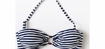 Boden Hoop Detail Bikini Top, Light Navy/Ivory,Fruit