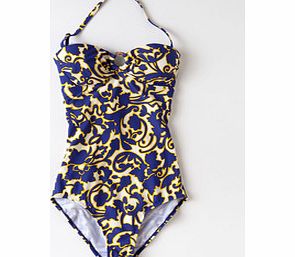 Boden Hoop Detail Swimsuit, Light Navy/Ivory,Multi