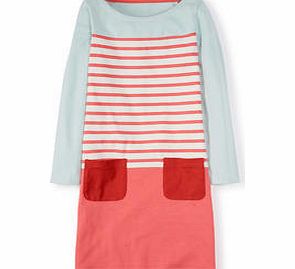Boden Hotchpotch Jersey Dress, Freshwater/Coral