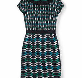 Boden Kensington Dress, Green/Blue Multi