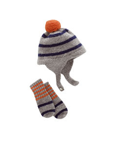 Boden Knitted Hat and Mittens Set