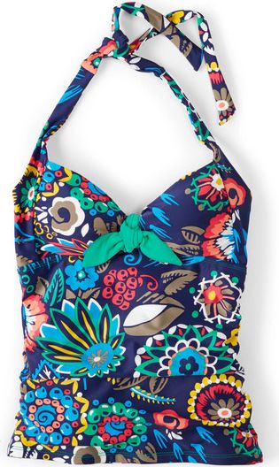 Boden, 1669[^]34670356 Knot Front Tankini Top Tropical Floral Boden,