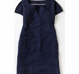 Boden Laid Back Linen Dress, Blue 34142521