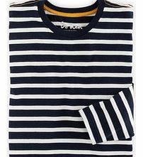 Layering T-shirt, Navy/Ecru Breton,Grey
