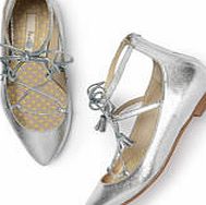 Boden Lille Lace-up Point, Silver Metallic 34738492