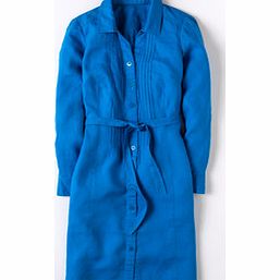 Boden Linen Shirt Dress, Oriental Blue,White 34146522