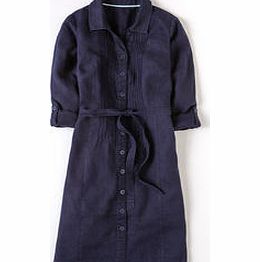 Boden Linen Shirt Dress, Oriental Blue,White 34146613