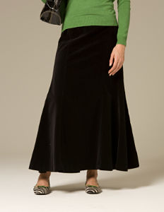 Boden Long Velvet Skirt