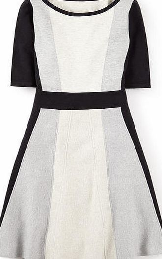 Boden Milano Dress, Black/Silver/Grey Melange 34260299