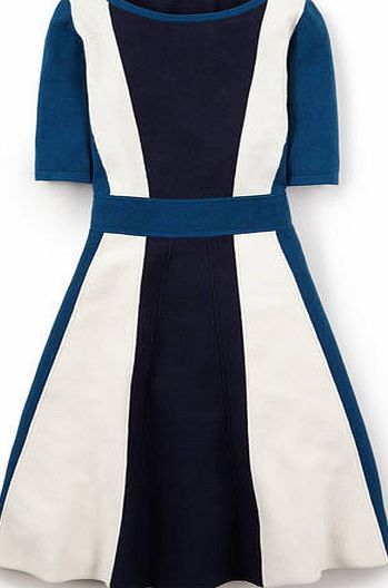 Boden Milano Dress, Navy/Ivory/Rich Teal 34260372