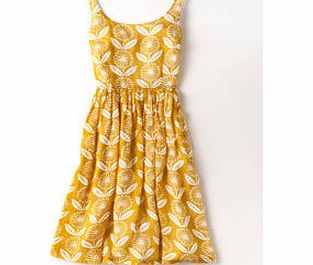 Boden Nancy Dress, Yellow Sunflower Print,Blue Riviera