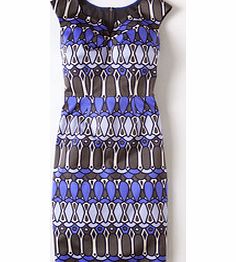 Boden Newbury Dress, Blue/Grey Abstract