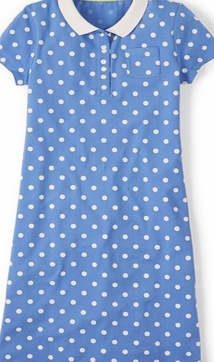 Boden Petunia Polo Dress Soft Blue Small Spots Boden,