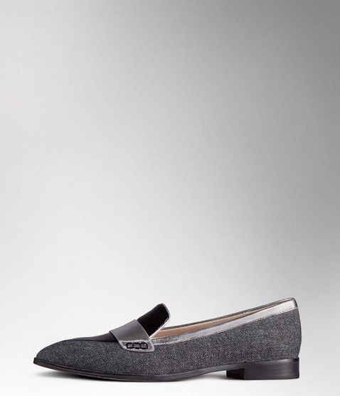 Boden, 1669[^]35035732 Pointed Loafer Grey/Silver/Black Leather Boden,