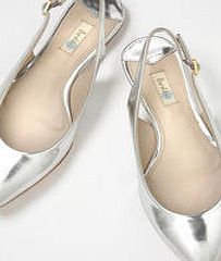 Boden Pointed Slingbacks, Silver 33899121
