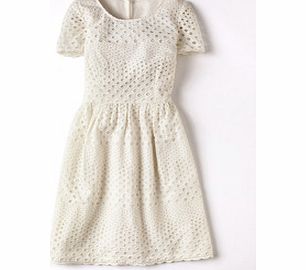 Boden Pretty Broderie Dress, White,Zest 34139915