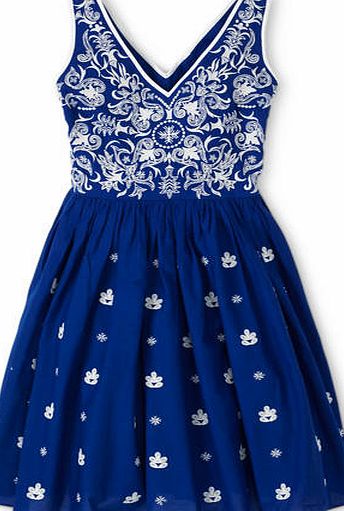 Boden Pretty Embroidered Dress Blue Boden, Blue 34872226