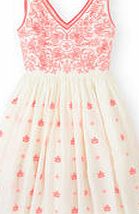 Boden Pretty Embroidered Dress, Ivory/Neon 34871970