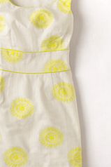 Boden Pretty Embroidered Dress, Ivory/Yellow 34012401