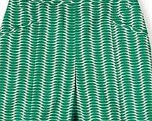 Boden Pretty Pleat Skirt, Green Multi Scallop 34688382