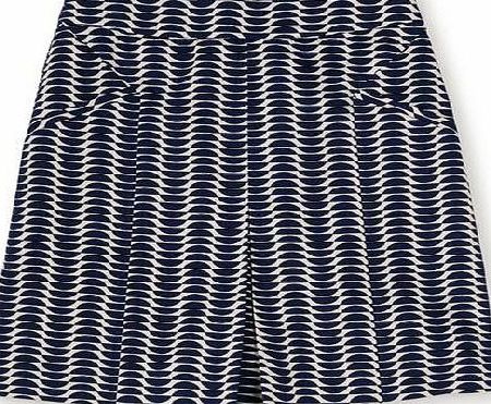 Boden Pretty Pleat Skirt, Navy Multi Scallop 34688564