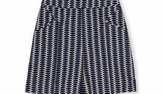 Boden Pretty Pleat Skirt, Yellow Graphic Floral,Navy