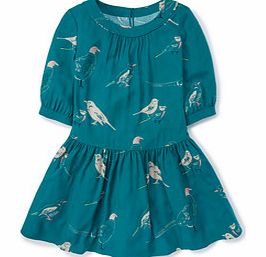 Boden Pretty Tunic Dress, Foliage Garden Birds 34536458