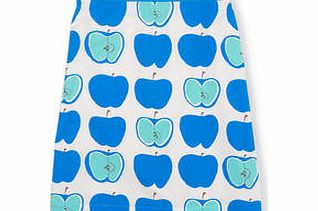 Boden Printed Cotton A-line Skirt, Cyan Apples,Jaffa
