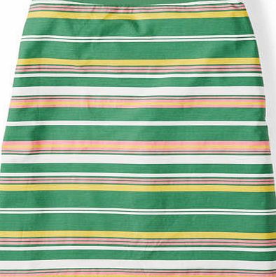 Boden Printed Cotton A-line Skirt Green Boden, Green
